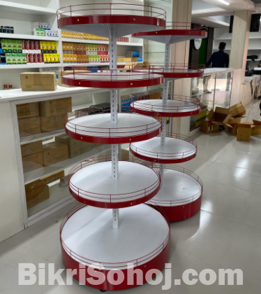 Round Gondola, Front Display Rack for Super Market,